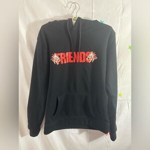 VLONE Friends Black Hoodie with Angel Graphic Size M